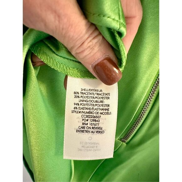 NWT Alice + Olivia Zumi A-Line Mini Dress With satin finish and halterneck desig - Picture 12 of 15